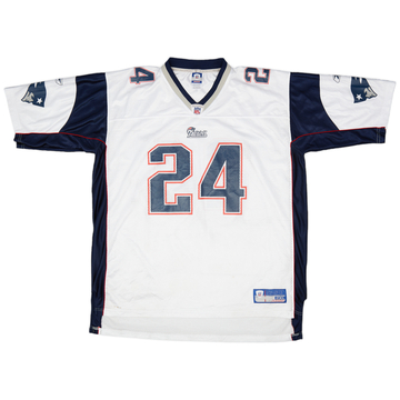 2002-04 New England Patriots Law #24 Reebok On Field Away Jersey (Very Good) XXL