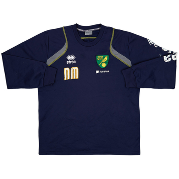 2011-12 Norwich Staff Issue Errea Sweat Top NM - 4/10 - (M)