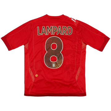 2006-08 England Away Shirt Lampard #8 - 5/10 - (XL.Boys)