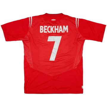 2004-06 England Away Shirt Beckham #7 - 7/10 - (M)