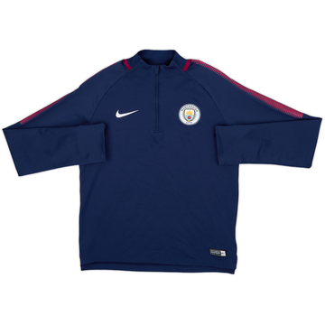2017-18 Manchester City Nike 1/4 Zip Drill Top - 9/10 - (L.Boys)
