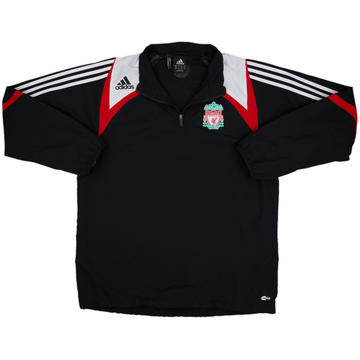 2007-08 Liverpool adidas 1/4 Zip Track Jacket - 9/10 - (L)