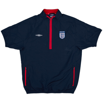 2006-08 England Umbro 1/4 Zip S/S Drill Top - 7/10 - (S)