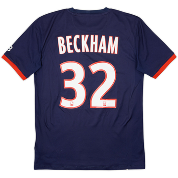 2013-14 Paris Saint-Germain Home Shirt Beckham #32 - 7/10 - (S)