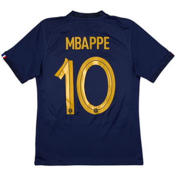 2022-23 France Home Shirt Mbappe #10 - 8/10 - (S)