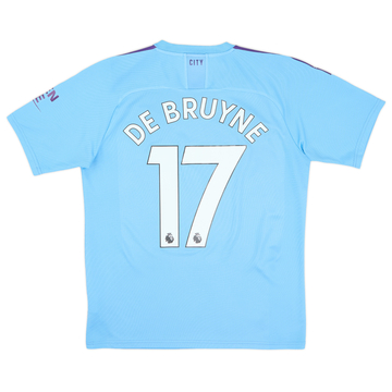 2019-20 Manchester City Home Shirt De Bruyne #17 - 8/10 - (M)
