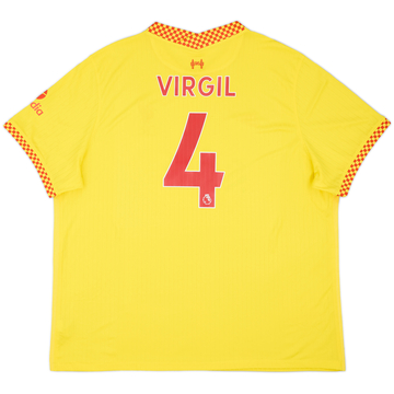 2021-22 Liverpool Third Shirt Virgil #4 - 9/10 - (3XL)