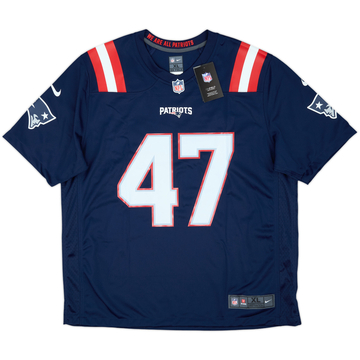 Camiseta Nike Game de local de los New England Patriots Johnson #47 2020-21 (XL)