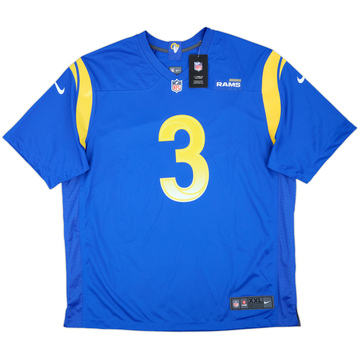 Camiseta de local Nike Game de los LA Rams Beckham Jr #3 2021 (XXL)