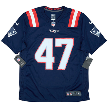 2020-21 New England Patriots Johnson #47 Nike Game Home Jersey (M)