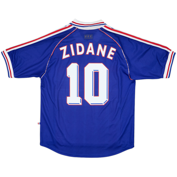 1998-00 France Home Shirt Zidane #10 - 8/10 - (L)