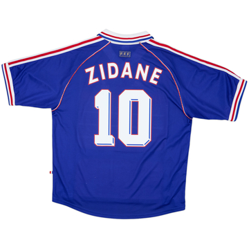 1998-00 France Home Shirt Zidane #10 - 8/10 - (XL)