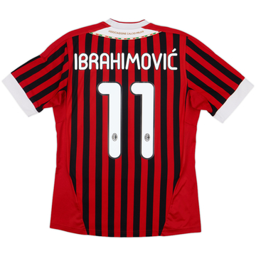 2011-12 AC Milan Home Shirt Ibrahimovic #11 - 7/10 - (S)
