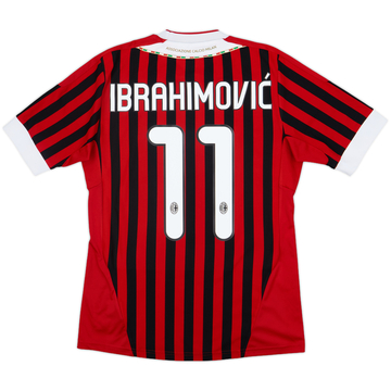 2011-12 AC Milan Home Shirt Ibrahimovic #11 - 7/10 - (S)