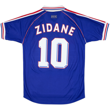 1998-00 France Home Shirt Zidane #10 - 8/10 - (XL)