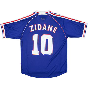 1998-00 France Home Shirt Zidane #10 - 8/10 - (XL)