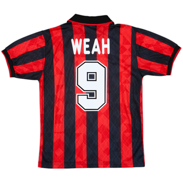 1995-96 AC Milan Home Shirt Weah #9 - 9/10 - (S)