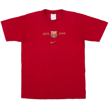1999-2000 Barcelona Nike Cotton Tee - 8/10 - (XL.Boys)