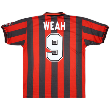 1996-97 AC Milan Home Shirt Weah #9 - 8/10 - (L)