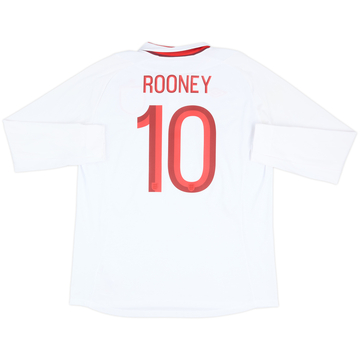 2009-10 England Home L/S Shirt Rooney #10 - 8/10 - (XL)