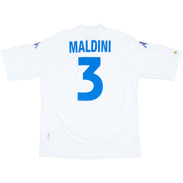 2000-01 Italy Away Shirt Maldini #3 - 8/10 - (XL)