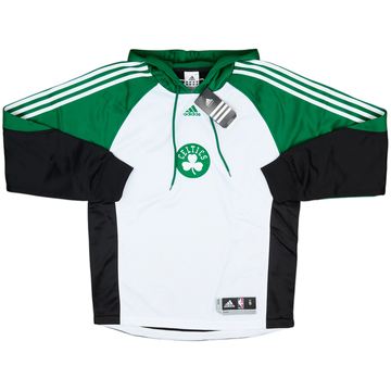 2009-10 Boston Celtics adidas Pre Game Hooded Sweat Top (S)
