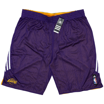 2013-14 LA Lakers adidas Reversible Training Shorts (XXL)