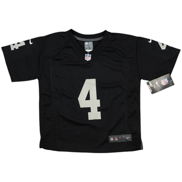 2014-19 Oakland Raiders Carr #4 Nike Game Home Jersey (S.Boys)