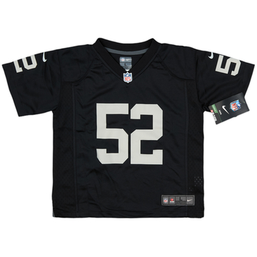 2014-17 Oakland Raiders Mack #52 Nike Game Home Jersey (S.Boys)