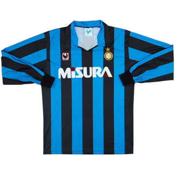1990-91 Inter Milan Home L/S Shirt - 9/10 - (L)