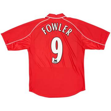 2000-02 Liverpool 'Worthington Cup Final' Home Shirt Fowler #9 - 8/10 - (L)
