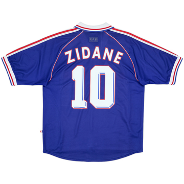 1998-00 France Home Shirt Zidane #10 - 8/10 - (XL)