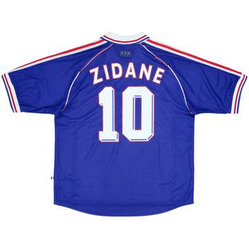 1998-00 France Home Shirt Zidane #10 - 9/10 - (XL)
