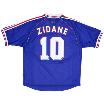 1998-00 France Home Shirt Zidane #10 - 9/10 - (XL)