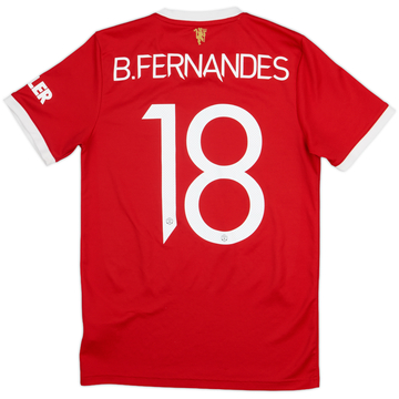 2021-22 Manchester United Home Shirt B.Fernandes #18 - 8/10 - (S)