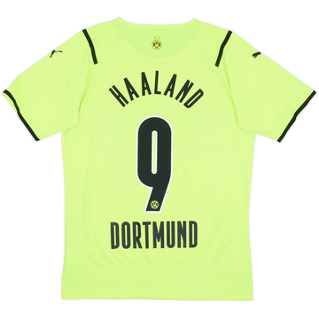 2021-22 Borussia Dortmund Authentic European Home Shirt Haaland #9 - 9/10 - (L)
