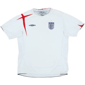 2005-07 England Home Shirt - 5/10 - (XL)
