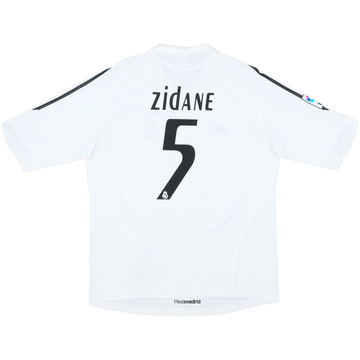 2005-06 Real Madrid Home Shirt Zidane #5 - 8/10 - (L)