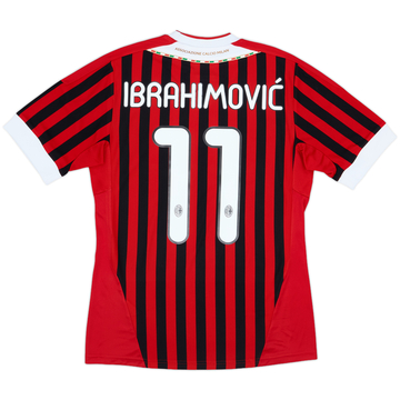 2011-12 AC Milan Home Shirt Ibrahimovic #11 - 8/10 - (S)