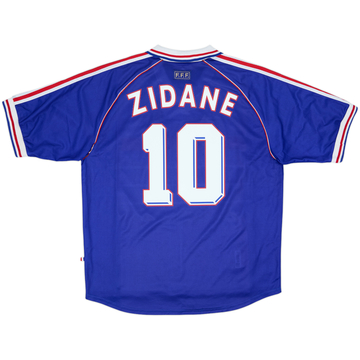 1998-00 France Home Shirt Zidane #10 - 9/10 - (XL)