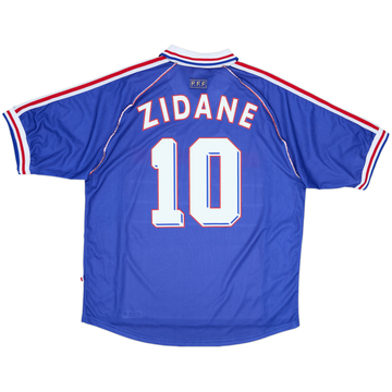 1998-00 France Home Shirt Zidane #10 - 8/10 - (XL)