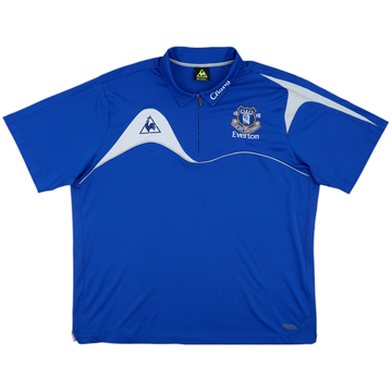 2009-10 Everton Le Coq Sportif 1/4 Zip Polo Shirt - 8/10 - (XXL)