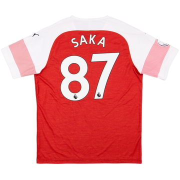 2018-19 Arsenal Home Shirt Saka #7 - 8/10 - (L)