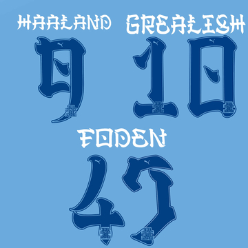 2023-24 Manchester City Home Pre-Season Japan Name Set