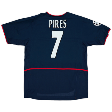 2002-03 Arsenal Match Issue Champions League Away Shirt Pires #7