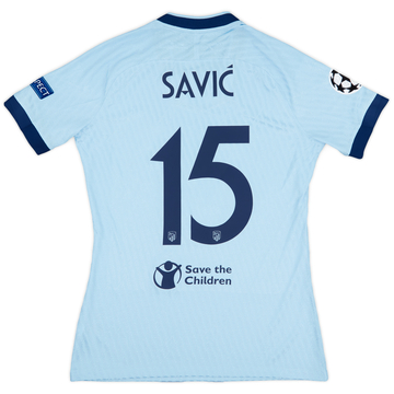 2019-20 Atletico Madrid Match Issue Champions League Third Shirt Savić #15