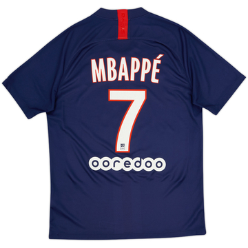 2019-20 Paris Saint-Germain Home Shirt Mbappe #7 - 8/10 - (S)