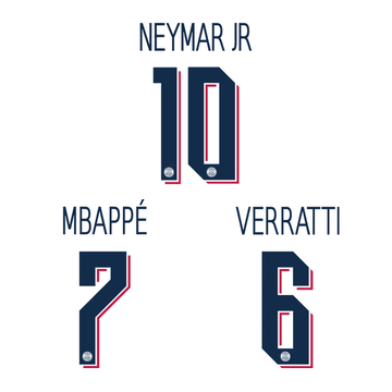 2019-20 Paris Saint-Germain European Third Name Set