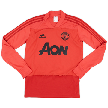 2018-19 Manchester United Player Issue adidas Training Top - 9/10 - (S)