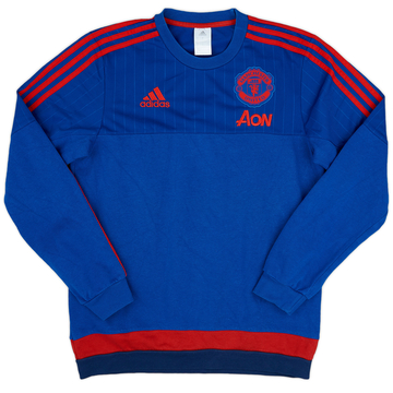 2015-16 Manchester United adidas Sweat Top - 9/10 - (S)